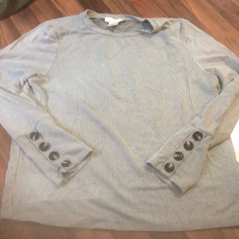 Long sleeve pinstripe shirt